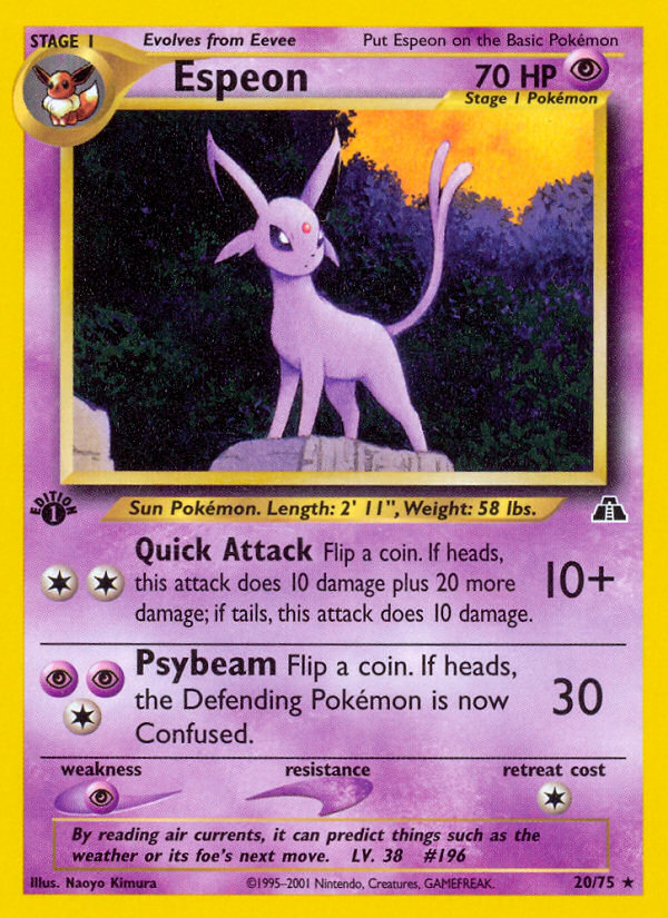 Espeon (20/75) [Neo Discovery 1st Edition] | North Valley Games