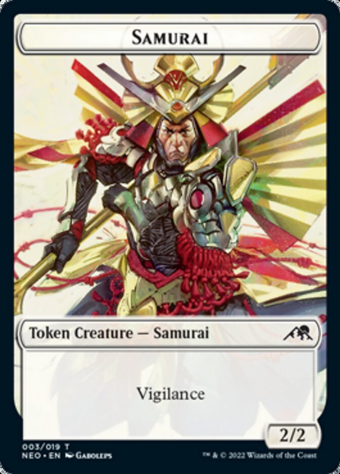 Samurai // Construct (006) Double-Sided Token [Kamigawa: Neon Dynasty Tokens] | North Valley Games