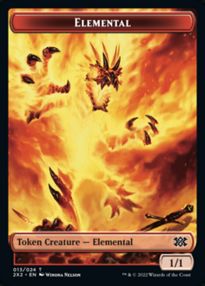 Elemental // Aven Initiate Double-Sided Token [Double Masters 2022 Tokens] | North Valley Games