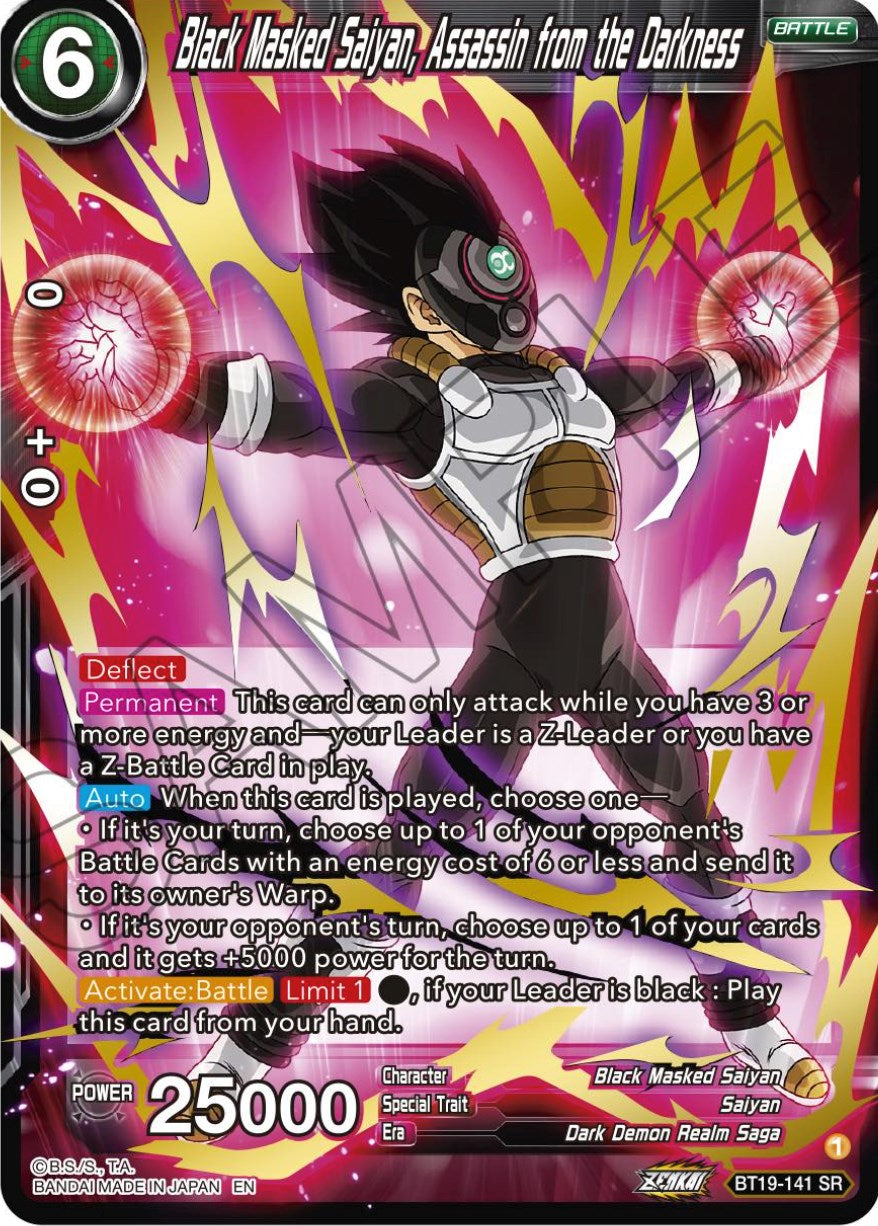 Black Masked Saiyan, Assassin from the Darkness (BT19-141) [Fighter's Ambition] | North Valley Games
