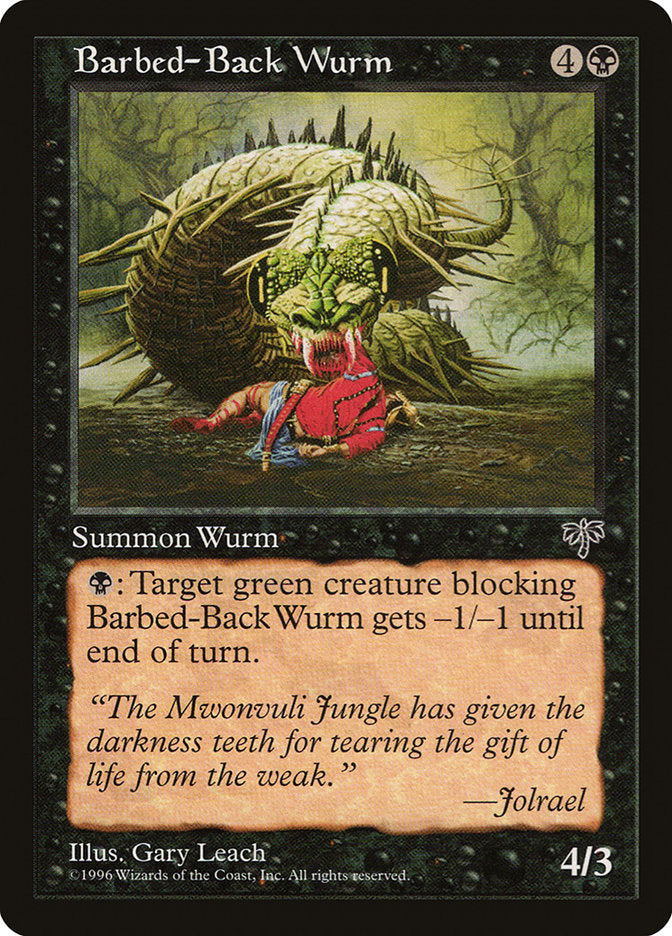 Barbed-Back Wurm [Mirage] | North Valley Games