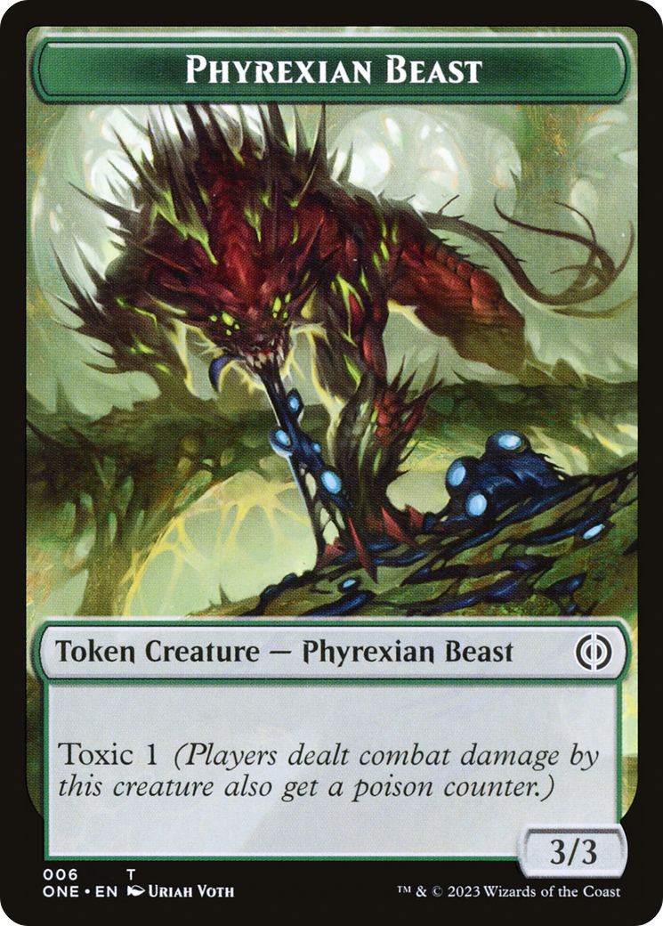 Phyrexian Beast Token [Phyrexia: All Will Be One Tokens] | North Valley Games