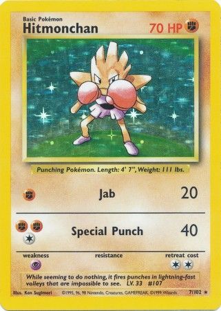 Hitmonchan (7/102) [Base Set Unlimited] | North Valley Games