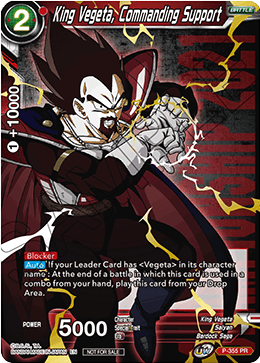King Vegeta, Commanding Support (P-355) [Tournament Promotion Cards] | North Valley Games
