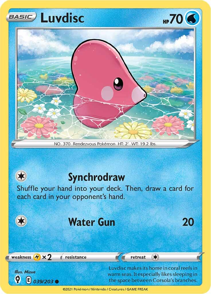 Luvdisc (039/203) [Sword & Shield: Evolving Skies] | North Valley Games