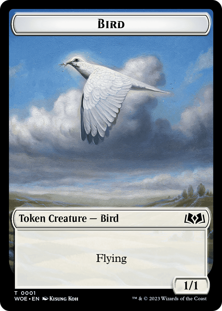 Bird // Food (0013) Double-Sided Token [Wilds of Eldraine Tokens] | North Valley Games