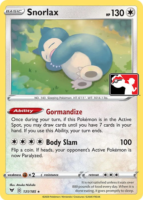 Snorlax (131/185) [Prize Pack Series One] | North Valley Games