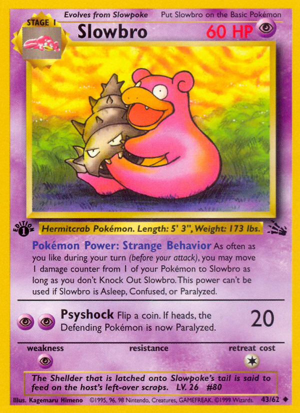 Slowbro (43/62) [Fossil 1st Edition] | North Valley Games