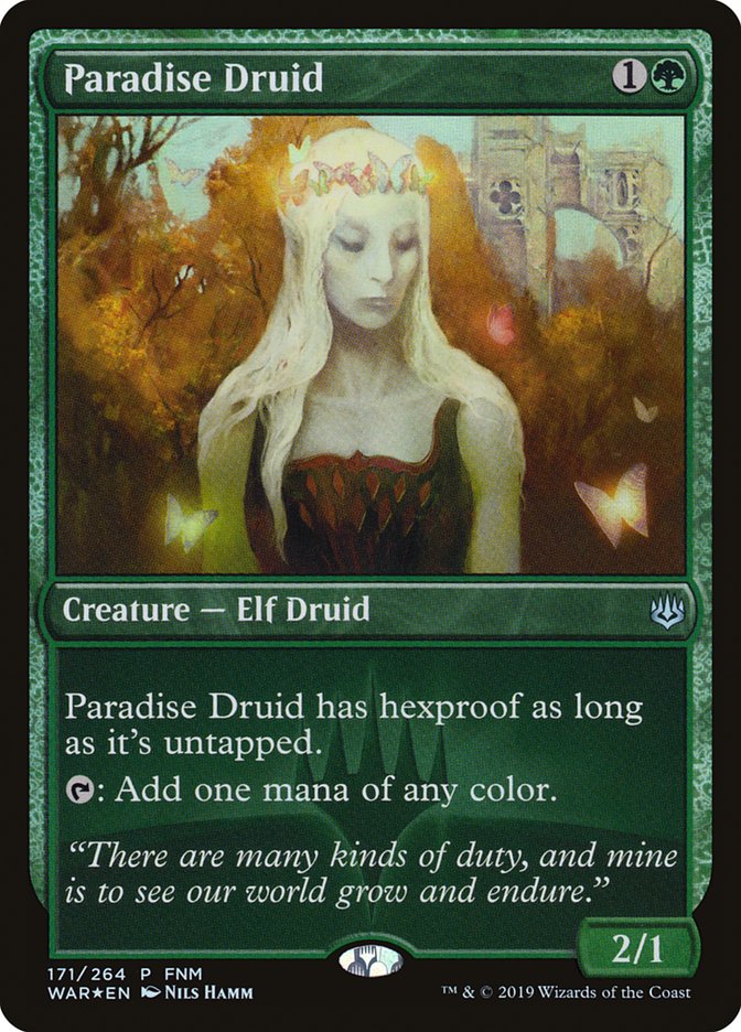 Paradise Druid (FNM) [War of the Spark Promos] | North Valley Games