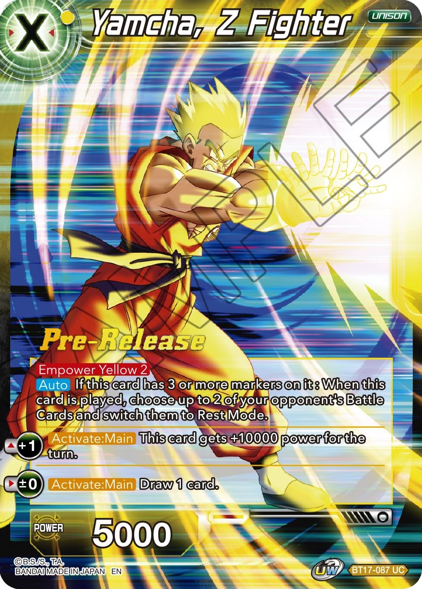Yamcha, Z Fighter (BT17-087) [Ultimate Squad Prerelease Promos] | North Valley Games