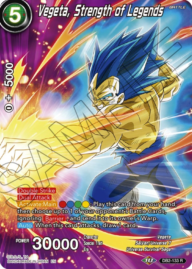 Vegeta, Strength of Legends (DB2-133) [Theme Selection: History of Vegeta] | North Valley Games