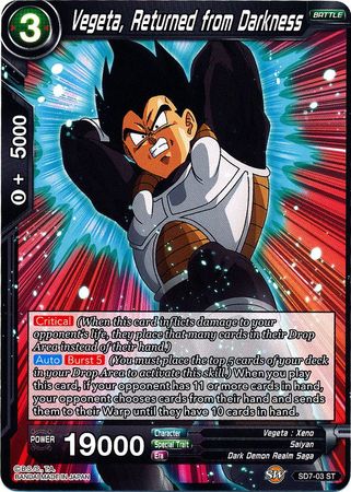 Vegeta, Returned from Darkness (Starter Deck - Shenron's Advent) (SD7-03) [Miraculous Revival] | North Valley Games
