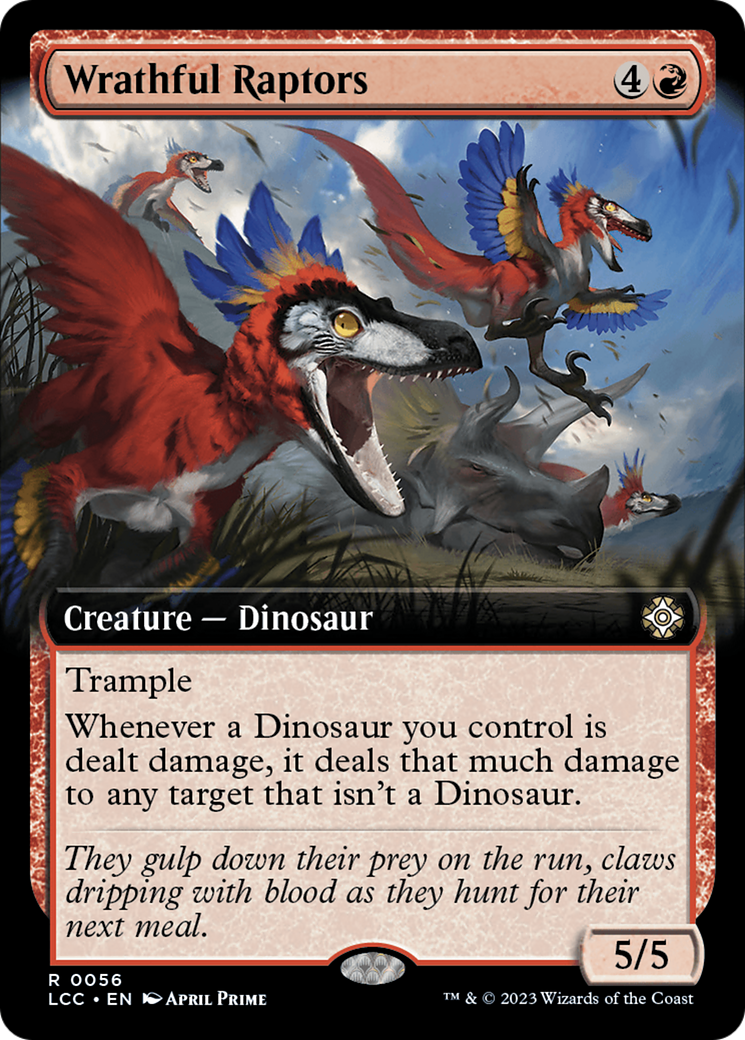 Wrathful Raptors (Extended Art) [The Lost Caverns of Ixalan Commander] | North Valley Games