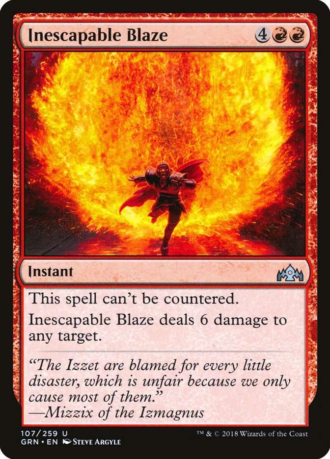 Inescapable Blaze [Guilds of Ravnica] | North Valley Games
