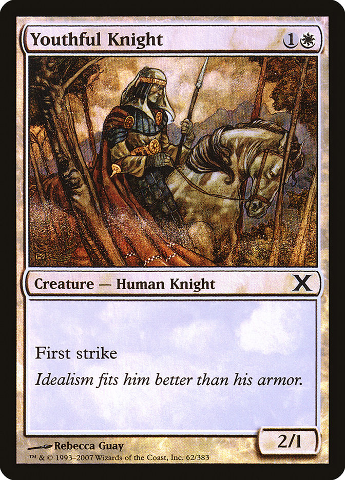 Youthful Knight (Premium Foil) [Tenth Edition] | North Valley Games