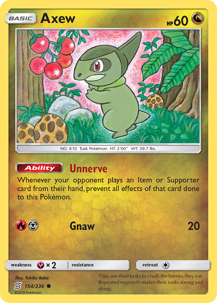 Axew (154/236) [Sun & Moon: Unified Minds] | North Valley Games