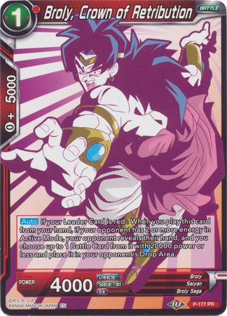 Broly, Crown of Retribution (Alternate Art) (P-177) [Special Anniversary Set 2020] | North Valley Games