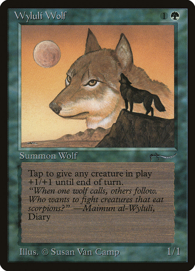 Wyluli Wolf (Dark Mana Cost) [Arabian Nights] | North Valley Games