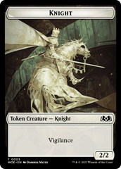 Knight // Food (0011) Double-Sided Token [Wilds of Eldraine Tokens] | North Valley Games