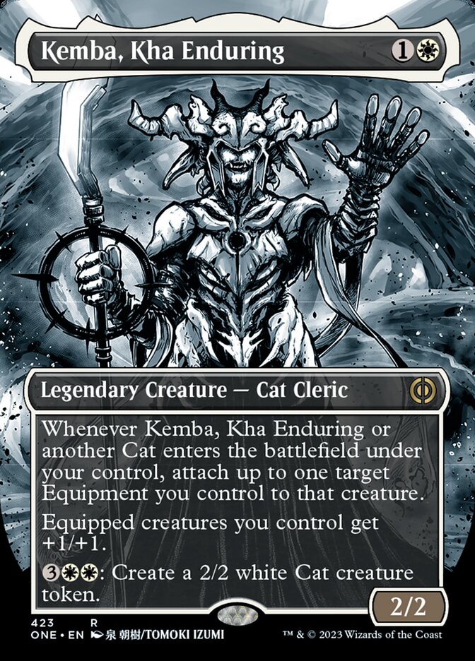 Kemba, Kha Enduring (Borderless Manga Step-and-Compleat Foil) [Phyrexia: All Will Be One] | North Valley Games