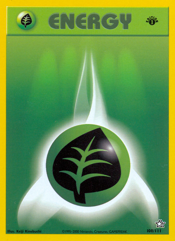 Grass Energy (108/111) [Neo Genesis 1st Edition] | North Valley Games