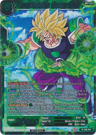 Overwhelming Energy Broly (Series 7 Super Dash Pack) (P-136) [Promotion Cards] | North Valley Games