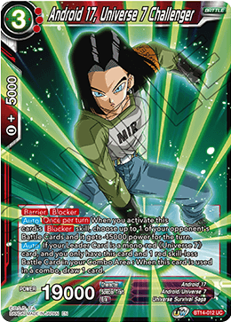 Android 17, Universe 7 Challenger (BT14-012) [Cross Spirits] | North Valley Games