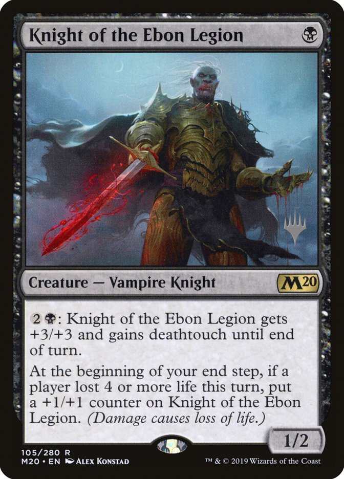 Knight of the Ebon Legion (Promo Pack) [Core Set 2020 Promos] | North Valley Games