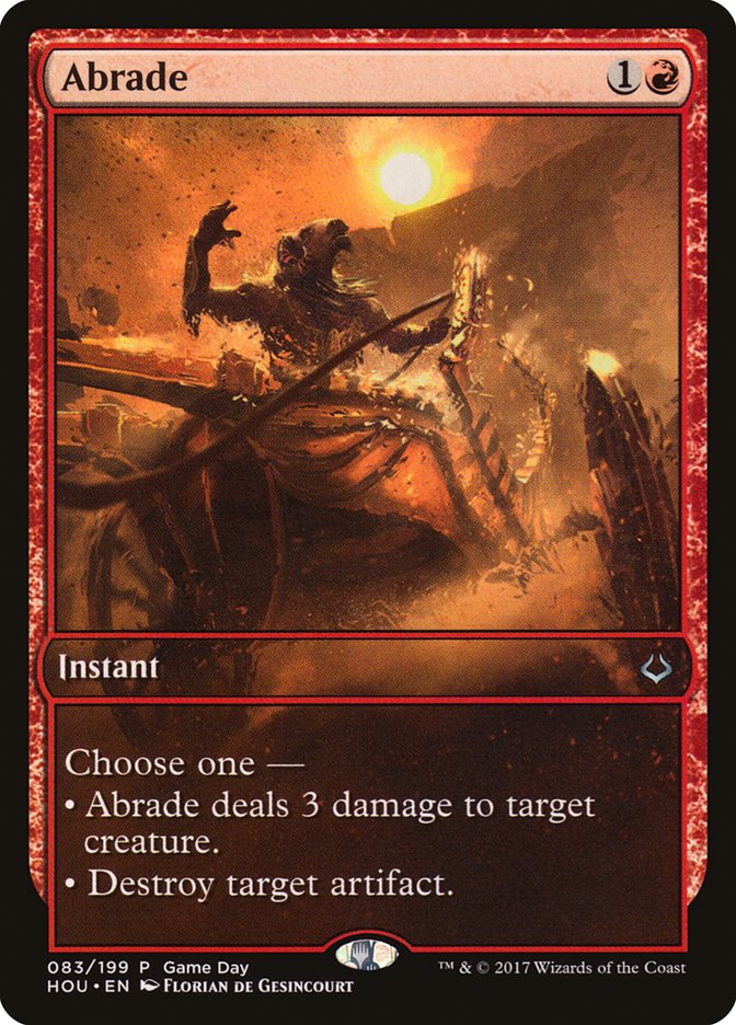 Abrade (Game Day) [Hour of Devastation Promos] | North Valley Games