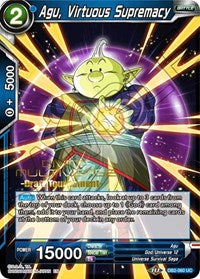 Agu, Virtuous Supremacy (Divine Multiverse Draft Tournament) (DB2-060) [Tournament Promotion Cards] | North Valley Games