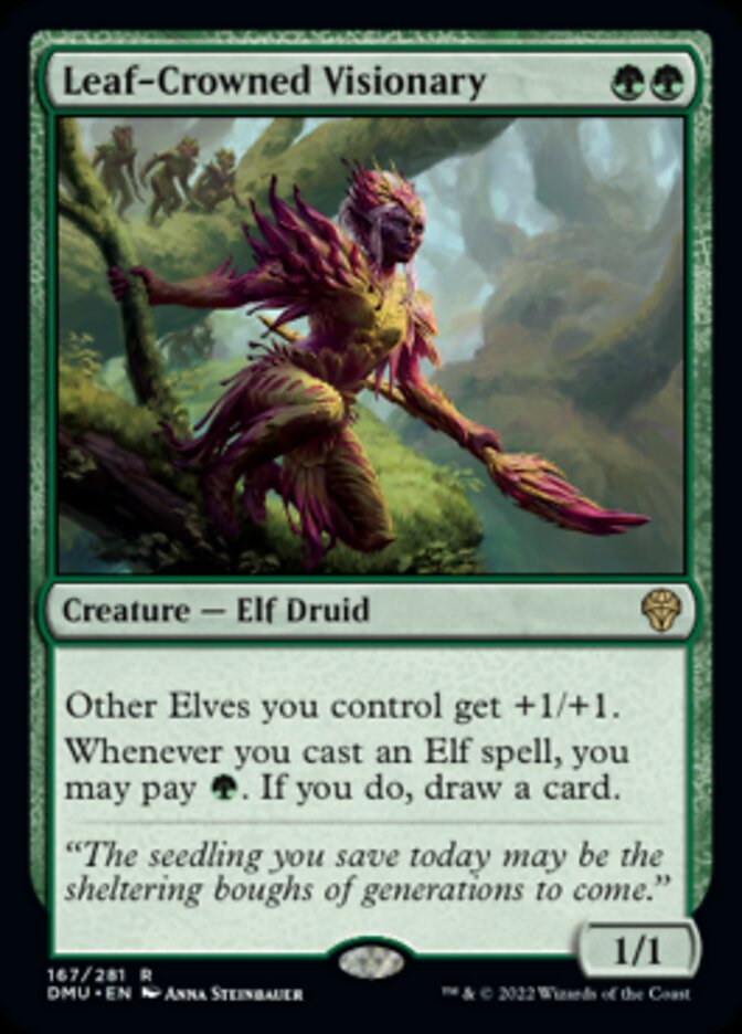 Leaf-Crowned Visionary [Dominaria United] | North Valley Games