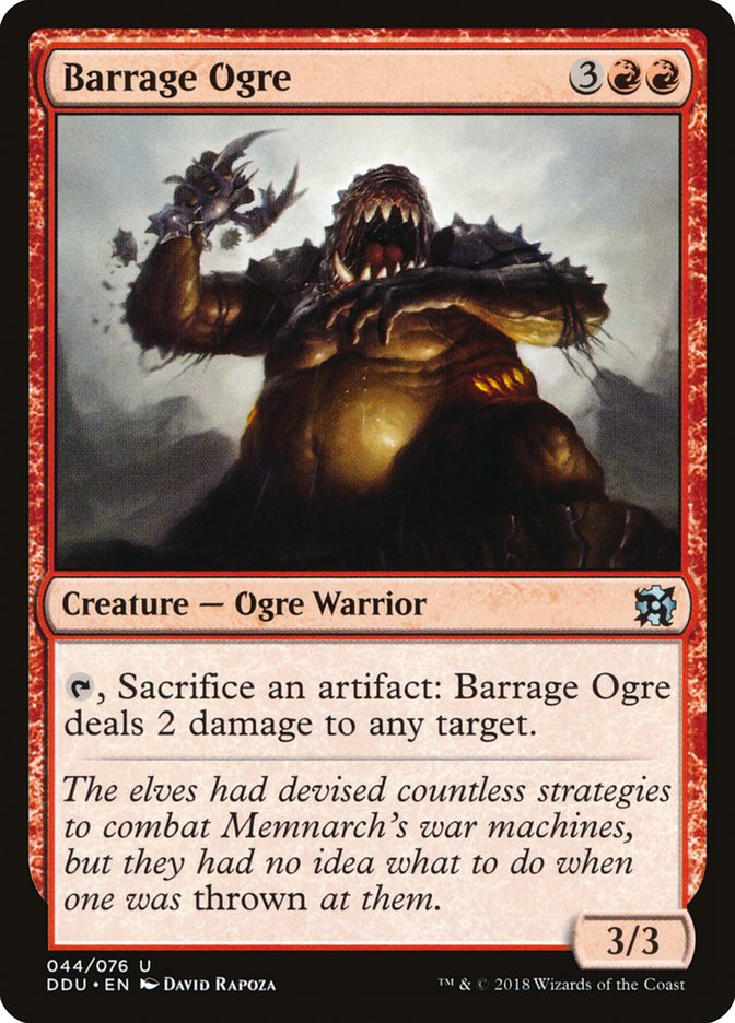 Barrage Ogre [Duel Decks: Elves vs. Inventors] | North Valley Games