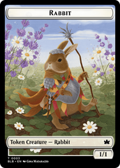 Agate Instigator // Rabbit Double-Sided Token [Bloomburrow Commander Tokens] | North Valley Games