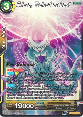 Frieza, Trained at Last (BT12-101) [Vicious Rejuvenation Prerelease Promos] | North Valley Games
