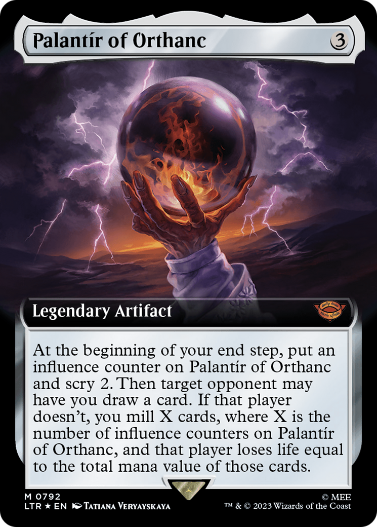Palantir of Orthanc (Extended Art) (Surge Foil) [The Lord of the Rings: Tales of Middle-Earth] | North Valley Games