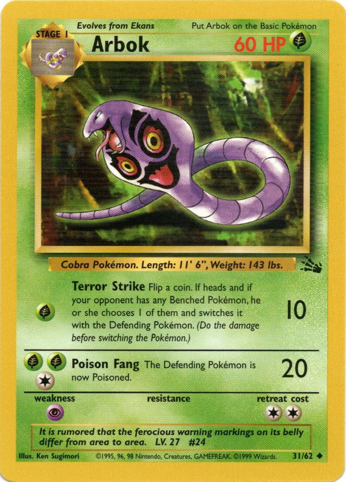Arbok (31/62) [Fossil Unlimited] | North Valley Games