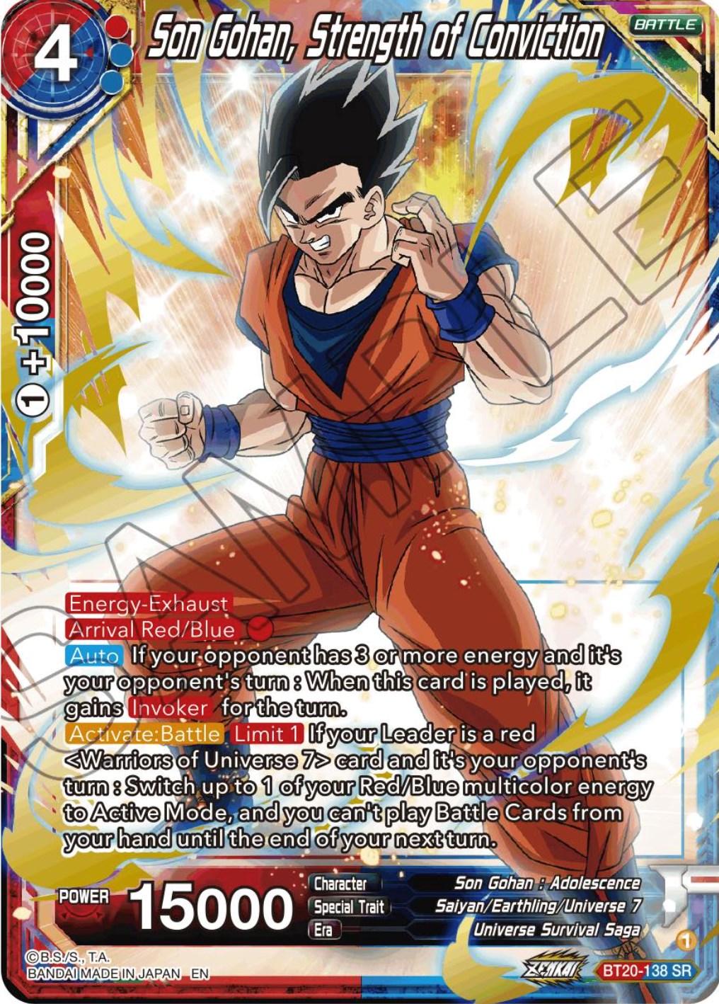 Son Gohan, Strength of Conviction (BT20-138) [Power Absorbed] | North Valley Games