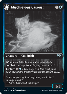 Mischievous Catgeist // Catlike Curiosity [Innistrad: Double Feature] | North Valley Games
