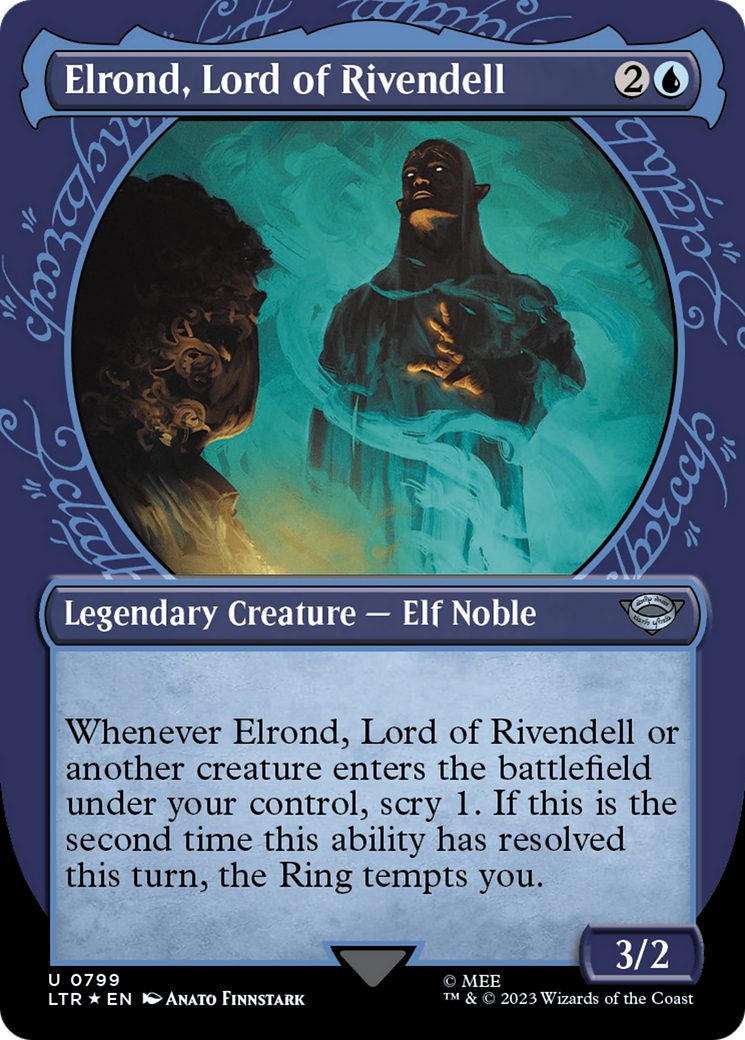 Elrond, Lord of Rivendell (Showcase) (Surge Foil) [The Lord of the Rings: Tales of Middle-Earth] | North Valley Games