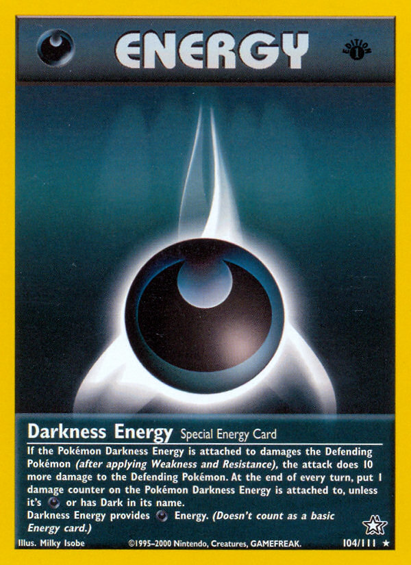 Darkness Energy (104/111) [Neo Genesis 1st Edition] | North Valley Games