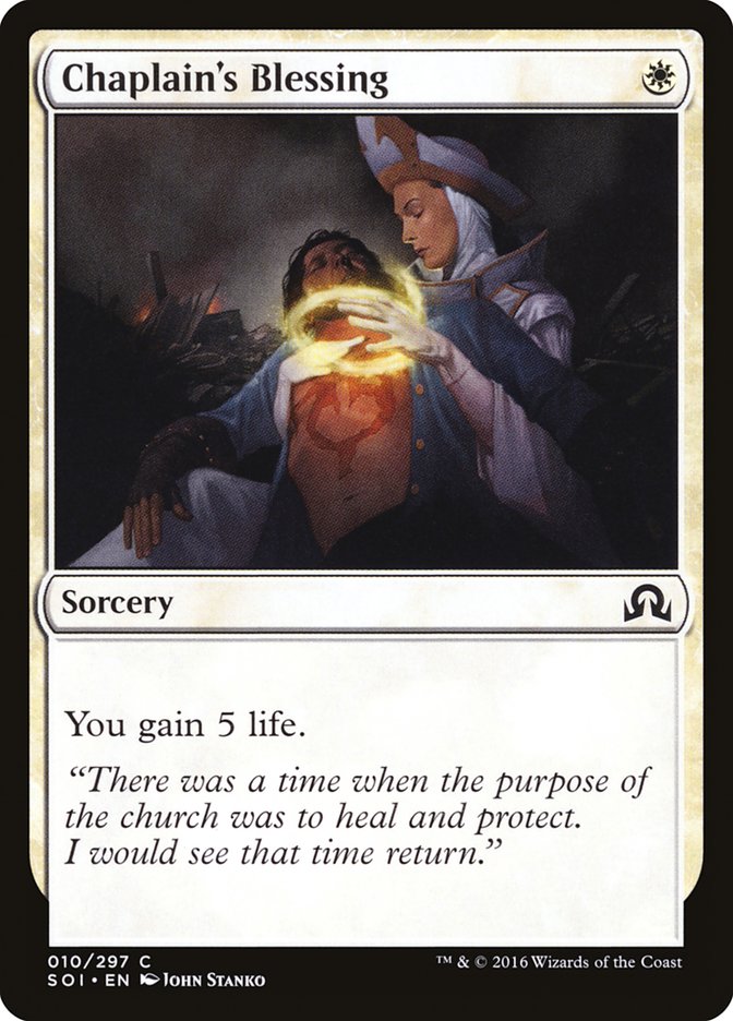 Chaplain's Blessing [Shadows over Innistrad] | North Valley Games