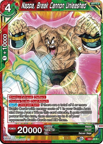 Nappa, Break Cannon Unleashed (EB1-58) [Battle Evolution Booster] | North Valley Games