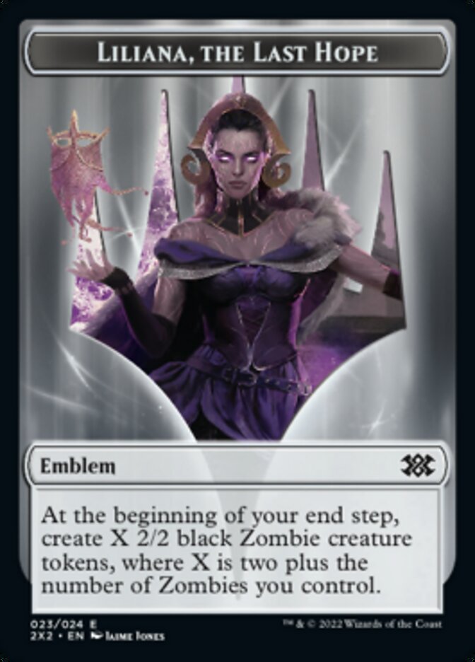 Liliana, the Last Hope Emblem // Spirit (002) Double-Sided Token [Double Masters 2022 Tokens] | North Valley Games