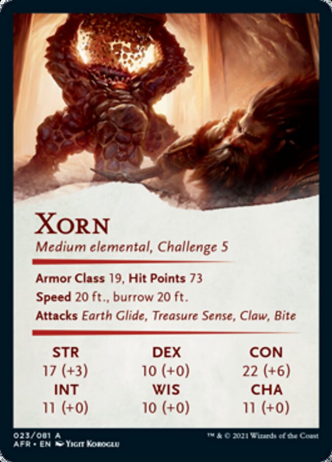 Xorn Art Card [Dungeons & Dragons: Adventures in the Forgotten Realms Art Series] | North Valley Games