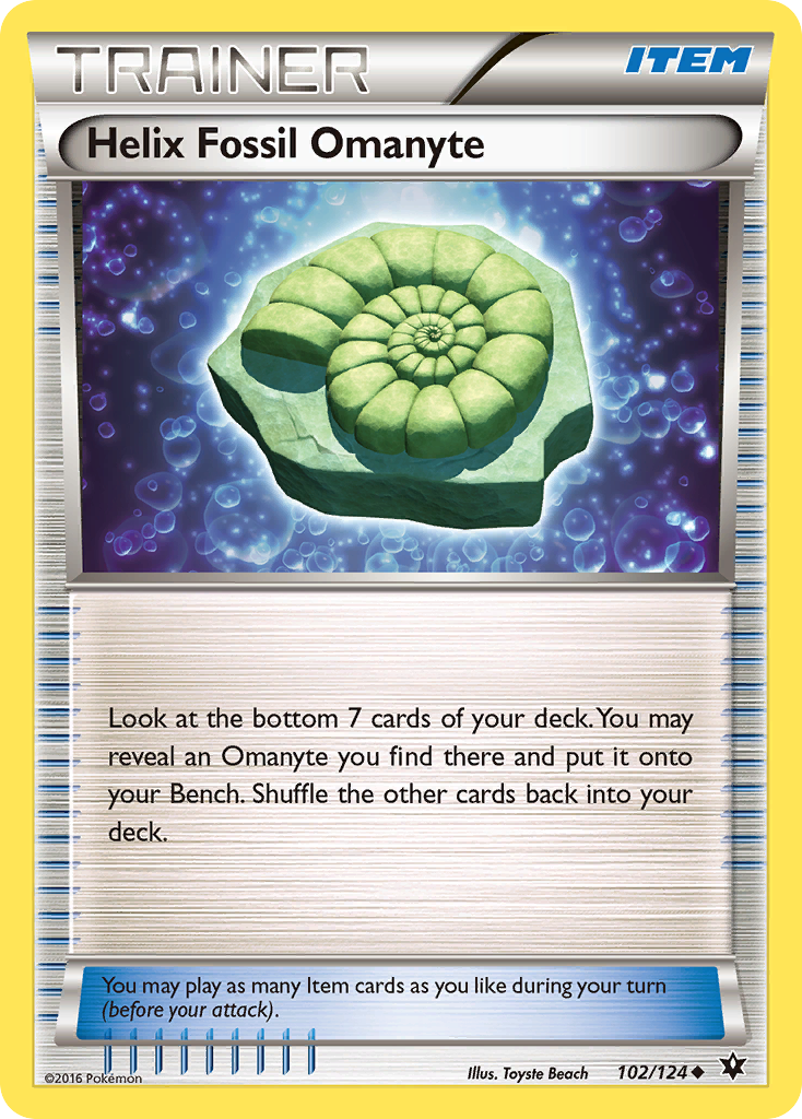 Helix Fossil Omanyte (102/124) [XY: Fates Collide] | North Valley Games