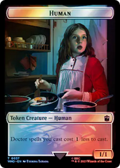 Human (0037) // Food (0057) Double-Sided Token (Surge Foil) [Doctor Who Tokens] | North Valley Games