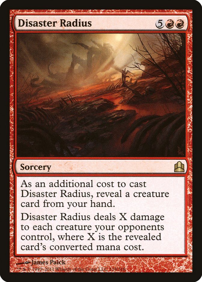 Disaster Radius [Commander 2011] | North Valley Games