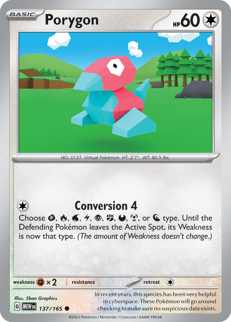 Porygon (137/165) [Scarlet & Violet: 151] | North Valley Games