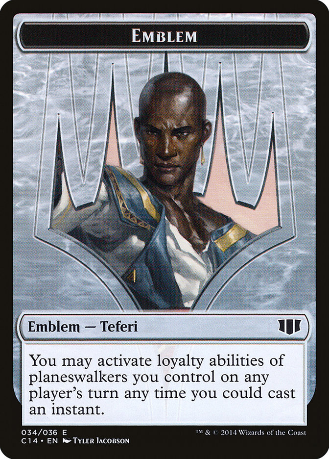 Teferi, Temporal Archmage Emblem // Zombie (011/036) Double-Sided Token [Commander 2014 Tokens] | North Valley Games