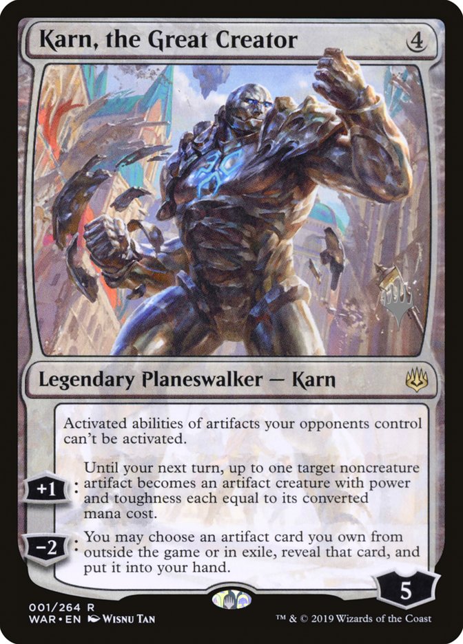 Karn, the Great Creator (Promo Pack) [War of the Spark Promos] | North Valley Games